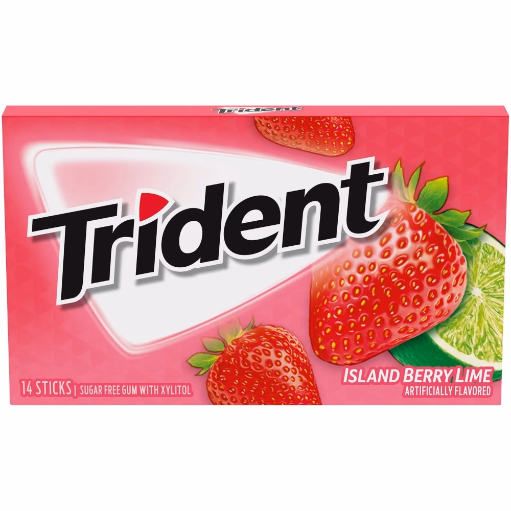 Trident Chewing Gum Island Berry Lime 14s 