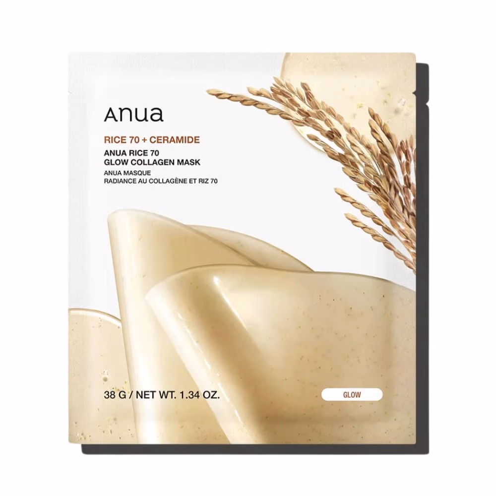Anua Rice 70 + Ceramide Glow Collagen Mask 38g 1
