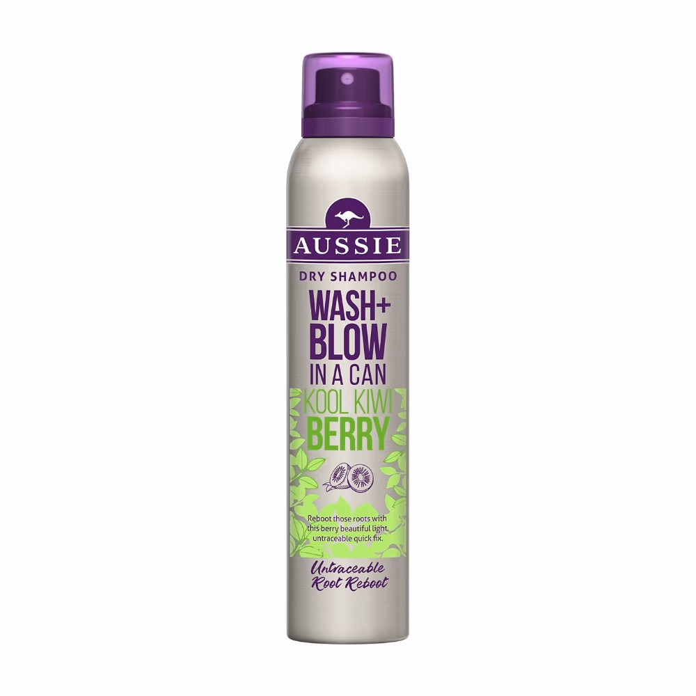 Aussie Wash & Blow Kiwi Berry Dry Shampoo 180ml 1