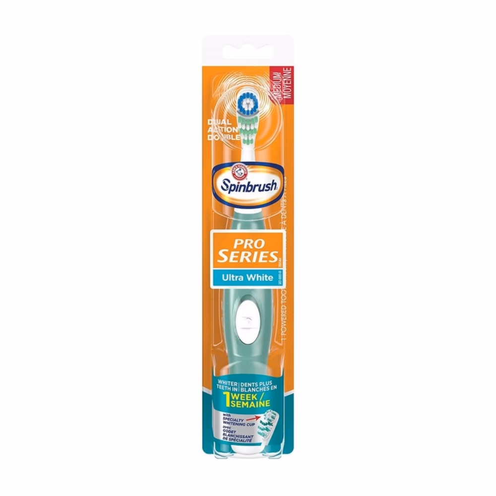 ARM & HAMMER Spinbrush Pro+ Ultra White Toothbrush Medium