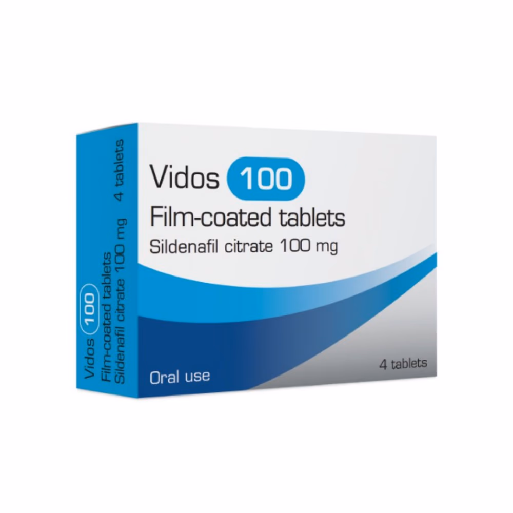 Vidos 100mg (Sildenafil Citrate) - 4 Tablets