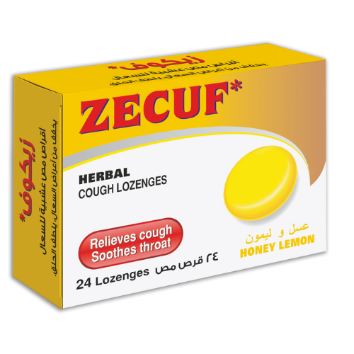 Zecuf Herbal Cough Honey Lemon Lozenges 24's
